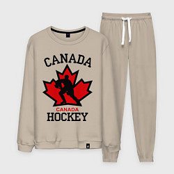 Костюм хлопковый мужской Canada Hockey, цвет: миндальный