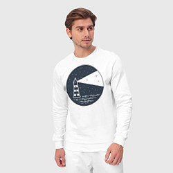 Костюм хлопковый мужской Маяк, цвет: белый — фото 2