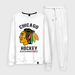 Костюм хлопковый мужской CHICAGO BLACKHAWKS NHL, цвет: белый