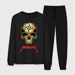 Костюм хлопковый мужской Metallica, цвет: черный