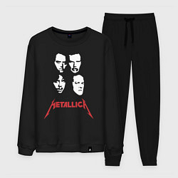 Костюм хлопковый мужской Metallica, цвет: черный