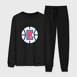 Костюм хлопковый мужской Los Angeles Clippers, цвет: черный