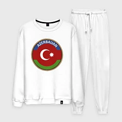 Костюм хлопковый мужской Азербайджан, цвет: белый