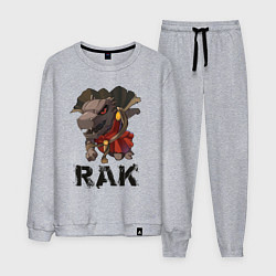 Костюм хлопковый мужской Rak, цвет: меланж