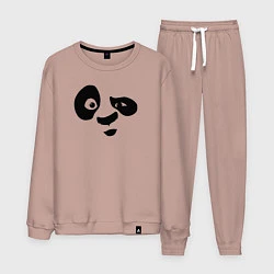 Костюм хлопковый мужской Панда, цвет: пыльно-розовый