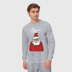 Костюм хлопковый мужской Ну… в общем вы поняли…, цвет: меланж — фото 2