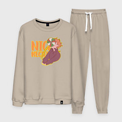 Костюм хлопковый мужской Nice recieve, цвет: миндальный