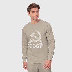 Костюм хлопковый мужской СССР, цвет: миндальный — фото 2