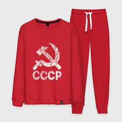 Костюм хлопковый мужской СССР, цвет: красный
