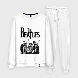 Костюм хлопковый мужской The Beatles, цвет: белый