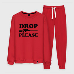 Костюм хлопковый мужской Drop Please, цвет: красный