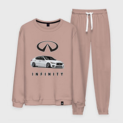 Костюм хлопковый мужской Infinfity Car, цвет: пыльно-розовый