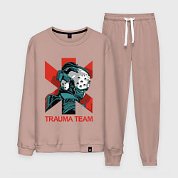 Костюм хлопковый мужской TRAUMA TEAM Cyberpunk 2077, цвет: пыльно-розовый