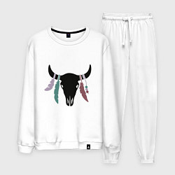 Костюм хлопковый мужской Bull, цвет: белый