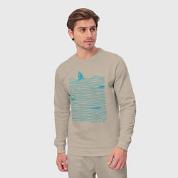 Костюм хлопковый мужской Море, цвет: миндальный — фото 2