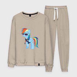 Костюм хлопковый мужской Pony - Rainbow Dash, цвет: миндальный