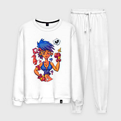 Костюм хлопковый мужской Малышка на миллион, цвет: белый