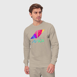 Костюм хлопковый мужской AVICII RAIBOW, цвет: миндальный — фото 2