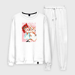 Костюм хлопковый мужской Cowboy Bebop Эдвард и Эйн, цвет: белый