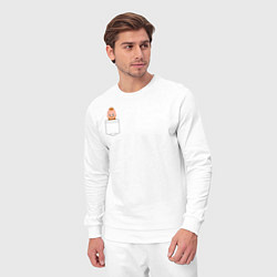Костюм хлопковый мужской Рагнар в кармане, цвет: белый — фото 2