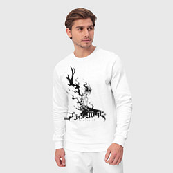 Костюм хлопковый мужской Черный Аста Черный Клевер, цвет: белый — фото 2