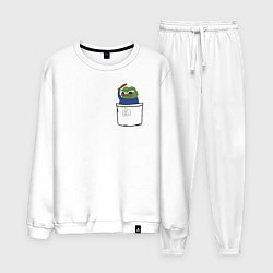 Костюм хлопковый мужской Pepe simp, цвет: белый