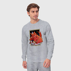 Костюм хлопковый мужской Маленький Загрей, цвет: меланж — фото 2