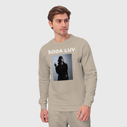 Костюм хлопковый мужской SODA LUV, цвет: миндальный — фото 2