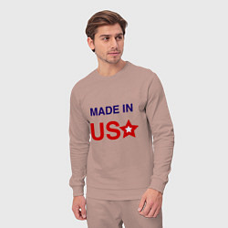 Костюм хлопковый мужской Made in usa, цвет: пыльно-розовый — фото 2