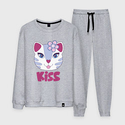 Костюм хлопковый мужской Kiss Cat, цвет: меланж