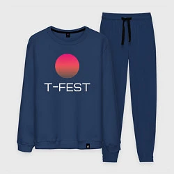 Костюм хлопковый мужской T-Fest, цвет: тёмно-синий
