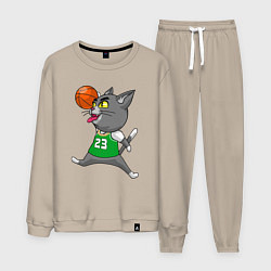 Костюм хлопковый мужской Jordan Cat, цвет: миндальный