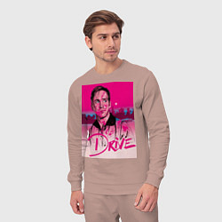 Костюм хлопковый мужской Драйв фильм, цвет: пыльно-розовый — фото 2