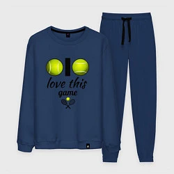 Костюм хлопковый мужской Я люблю теннис, цвет: тёмно-синий