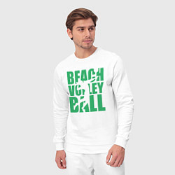 Костюм хлопковый мужской Beach Volleyball, цвет: белый — фото 2