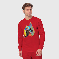 Костюм хлопковый мужской Энди Уорхол pop-art, цвет: красный — фото 2