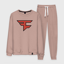 Костюм хлопковый мужской Форма FAZE clan Форма СS:GO, цвет: пыльно-розовый