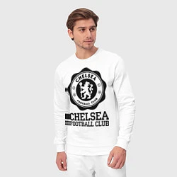 Костюм хлопковый мужской Chelsea FC: Emblem, цвет: белый — фото 2