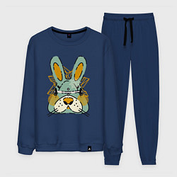 Костюм хлопковый мужской Безумный кролик, цвет: тёмно-синий