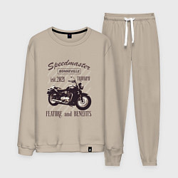 Костюм хлопковый мужской Triumph speedmaster bonneville, цвет: миндальный