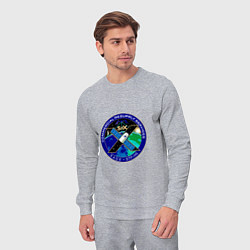 Костюм хлопковый мужской SPACEX Илон Маск Лого, цвет: меланж — фото 2