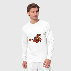 Костюм хлопковый мужской Лавовый левиафан, цвет: белый — фото 2