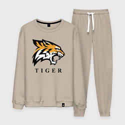 Костюм хлопковый мужской Тигр - Tiger, цвет: миндальный