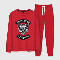 Костюм хлопковый мужской Fight Club Tigers, цвет: красный