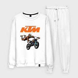 Костюм хлопковый мужской KTM МОТОКРОСС Z, цвет: белый