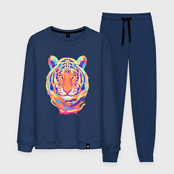 Костюм хлопковый мужской Color Tiger, цвет: тёмно-синий