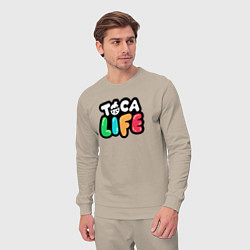 Костюм хлопковый мужской Toca Life logo, цвет: миндальный — фото 2