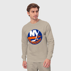 Костюм хлопковый мужской NY ISLANDERS, цвет: миндальный — фото 2