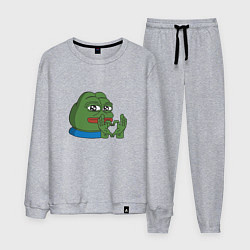 Костюм хлопковый мужской Pepe love пепе лов, цвет: меланж