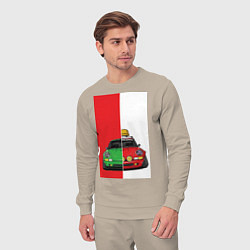 Костюм хлопковый мужской Concept car, цвет: миндальный — фото 2